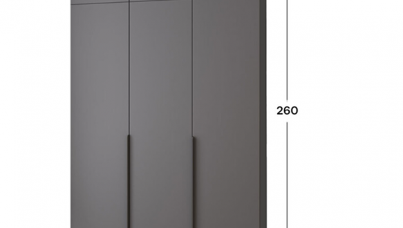 Шкаф Mebelstar Оскар трехдверный с антресолью Антрацит 150 см 2