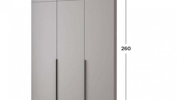 Шкаф Mebelstar Оскар трехдверный с антресолью и ящиками Серая мышка 150 см 0