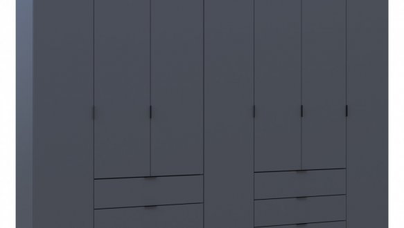 Шкаф Дорос Гелар графит с Этажеркой 7 дверной 309,4 см 5
