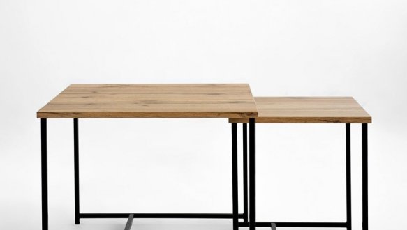 Комплект столиків Квадро S + М дуб 6