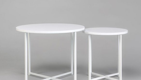 Набор столиков Модерн S+M белый 2