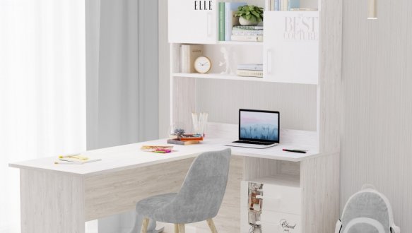 Стол угловой с надстройкой 6