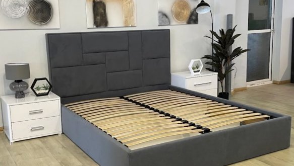 Ліжко м'яке Городок меблі Твіст з підйомним механізмом та нішею для білизни 7