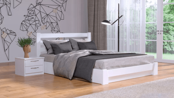 Кровать деревянная Эстелла Селена с подьемным механизмом и нишей для белья Щит / Массив Бук 6