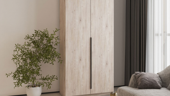 Шкаф Mebelstar Оскар двухдверный Аляска серый 100 см