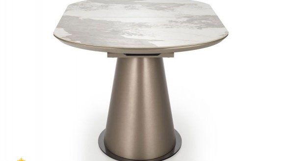 Стол Robinson мрамор/капучино 2