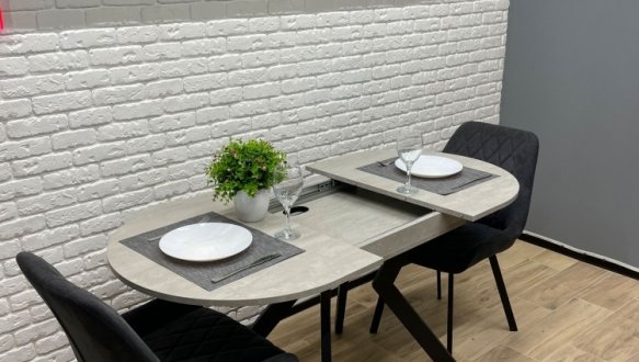 Стіл круглий розкладний MebliRoMax Ronni slide / Ронні Слайд 130 см 6