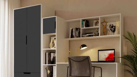 Шкаф Viorina Deko Teenager 2 дверный графит 2