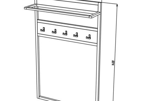 Вешалка LOFT Дуб Тахо / Чёрный мат MebliRoMax 0
