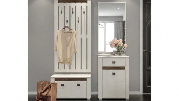 Модульний передпокій Гербор Селена Ясен сніжний / Дуб ансберг темний