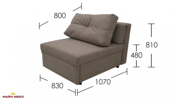 Мини диван раскладной еврокнижка UMa Флекс 83 см 0