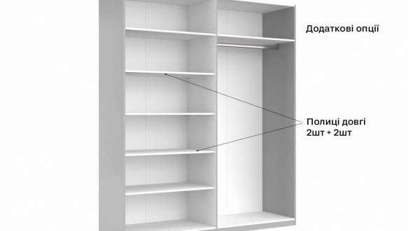 Шкаф 4 дв Миромарк Меги 4 дверный шиншила серая 180 см 7