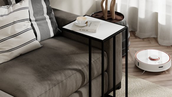 Придиванный стол-трансформер Fiji Double Белый/Черный