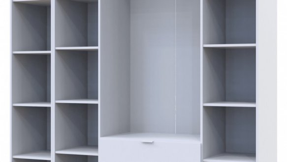 Шафа для одягу Дорос Гелар білий 4-х дверна з пеналом 215 см 0