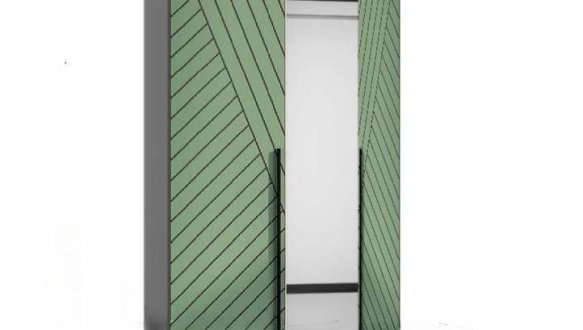 Шафа КС Лайн Х 2 дверна зелений димчастий 120 см