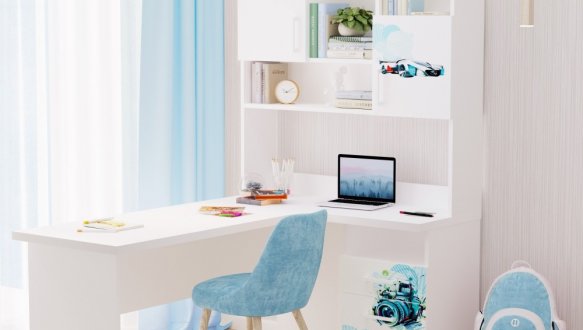 Стол угловой с надстройкой 5