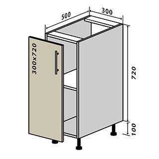 №2 Тумба нижняя 30 Люкс RODOS