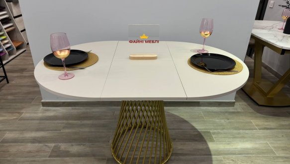 Стіл круглий розкладний MebliRoMax Rondo slide / Рондо Слайд D1100 1