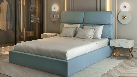 Кровать мягкая двуспальная Лев Санремо 1