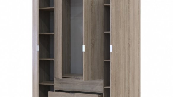 Шкаф для одежды Дорос Гелар дуб сонома 4-х дверный 155 см 0