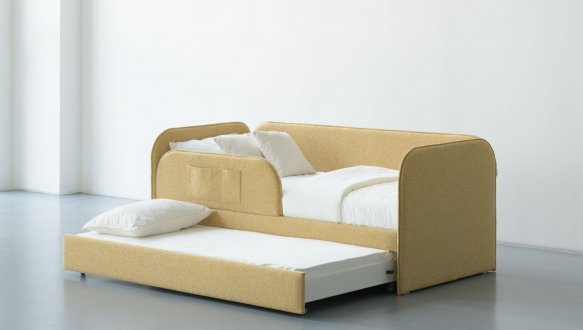 Кровать детская мягкая с дополнительным спальным местом и бортиком Wooodsoft Todi / Тоди 7