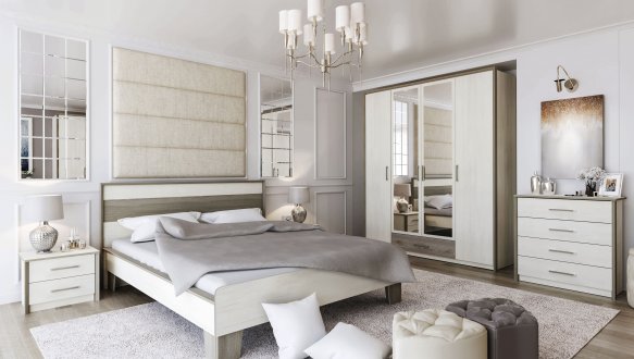 Спальня Sara/Сара Сокме №2 з комодом 2D4S та дзеркалом