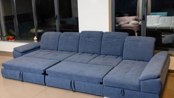 Кутовий диван розкладний дельфін Віко меблі Денвер 2+2 423 см 0