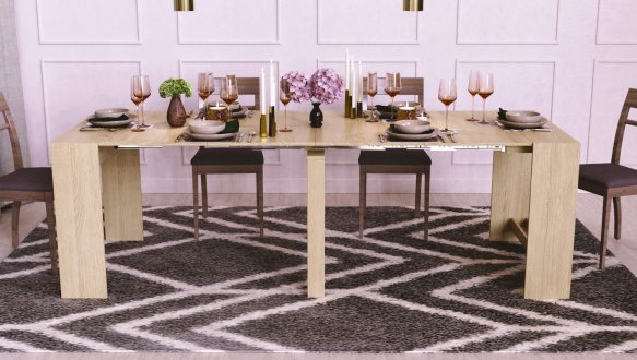 Стіл-трансформер Python Дуб сонома (Розібраний)