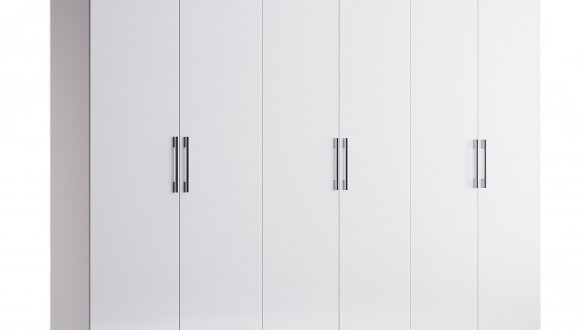 Шафа 6дв Міромарк Фемелі 6 дверна білий глянець 270 см