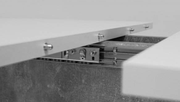 Стіл Cosmo/Космо Інтарсіо Біла Аляска/Індастріал Розкладний 110/145 см 7