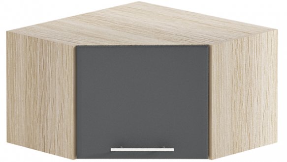 Антресоль А60х60.36.1Д кут. не глибокий Хай-тек глянець перламутр