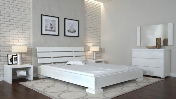 Ліжко дерев'яне ArborDrev Прем'єр Сосна / Бук Білий