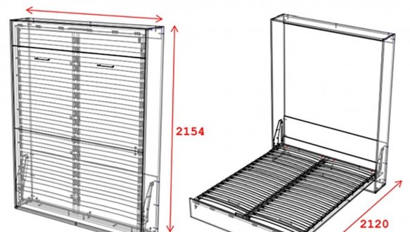 Кровать двуспальная шкаф трансформер Art in Head Mitra / Митра 160 см 33