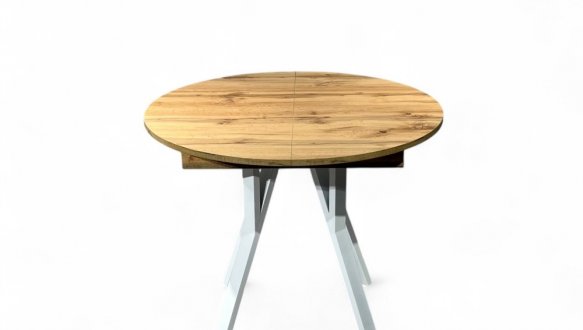 Стіл круглий розкладний Lite Slide / Лайт слайд MebliRoMax D900 ЛДСП 18 мм 2