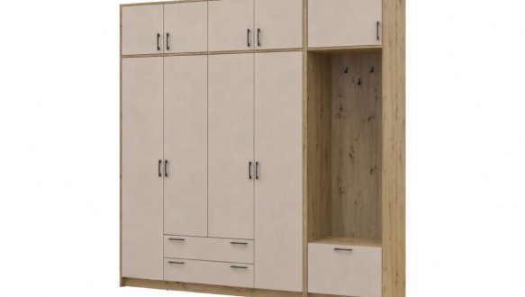 Модульная прихожая Doros Ронди Дуб Артизан / Кашемир 0