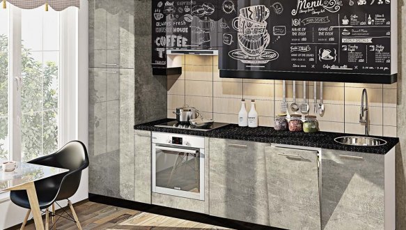 Модульная кухня Хай-тек цветная печать 20