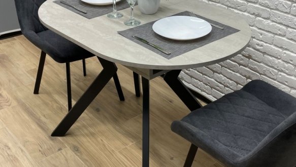 Стіл круглий розкладний MebliRoMax Ronni slide / Ронні Слайд 130 см 4