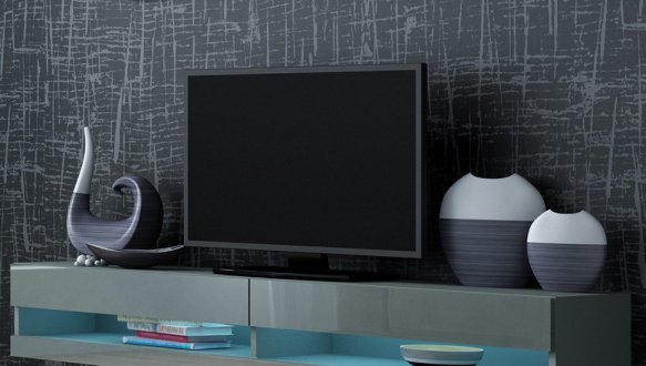 Тумба под ТВ Vigo / Виго RTV180 Серый мат/Серый глянец Cama Ширина 180 см