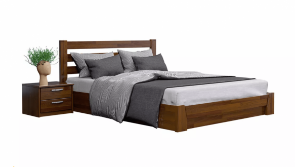 Кровать деревянная Эстелла Селена с подьемным механизмом и нишей для белья Щит / Массив Бук 10