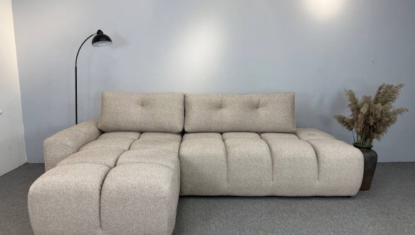 Кутовий диван розкладний крокуюча єврокнижка Елізіум Сапфір 277 см 14