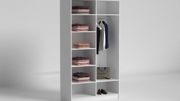 Шафа розпашна Матролюкс Нуар 1000 дводверна дуб 100 см 3