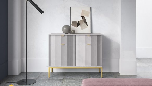 Модульна гостиная Серый/Золотые ножки Nova 3