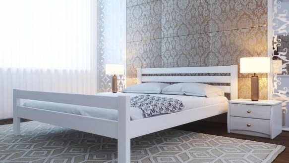 Кровать двуспальная деревянная ЧДК массив Ольха Элегант 2