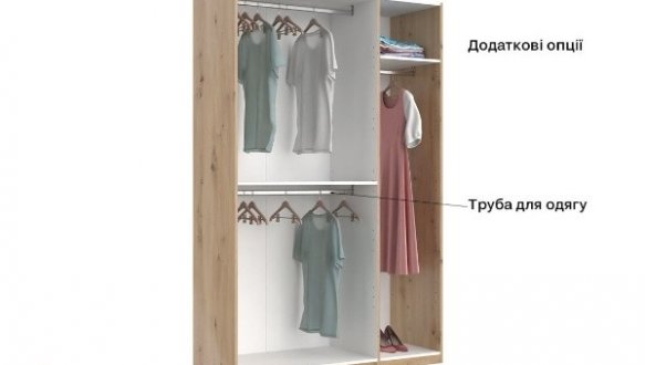 Шафа 3дв Міромарк Тедді 3 дверний дуб артизан 135 см 4