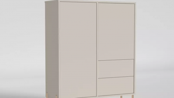 Шкаф распашный Матролюкс Доминика 2 дверный сатин 103 см