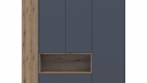 Шафа для одягу з нішею та пеналом Дорос Дейл графіт 3 дверна 178 см 3