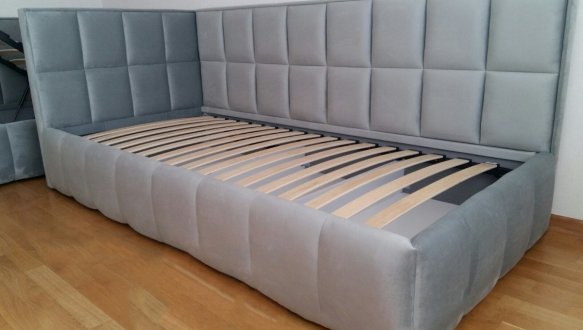 Кровать мягкая Городок Дейзи с подьемным механизмом 5