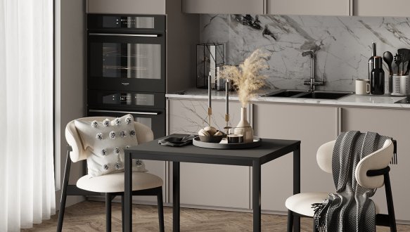 Обеденный стол Brevity Loft mini Графит/Чёрный металл