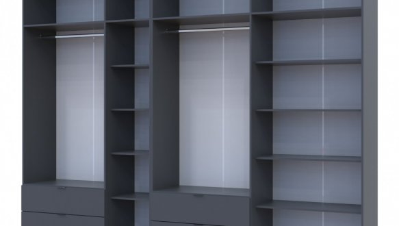 Шкаф для одежды Дорос Лукас графит 7 дверный 315 см 3