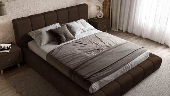 Ліжко м'яке двоспальне Віоріна Деко Подіум 14